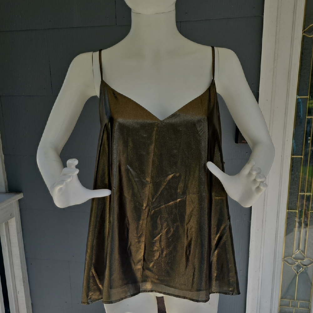 NWT Metallic Gold Tank Top